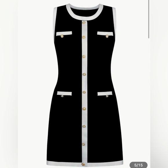 Color block sleeveless knit dress, new and package size XL - Picture 1 of 7